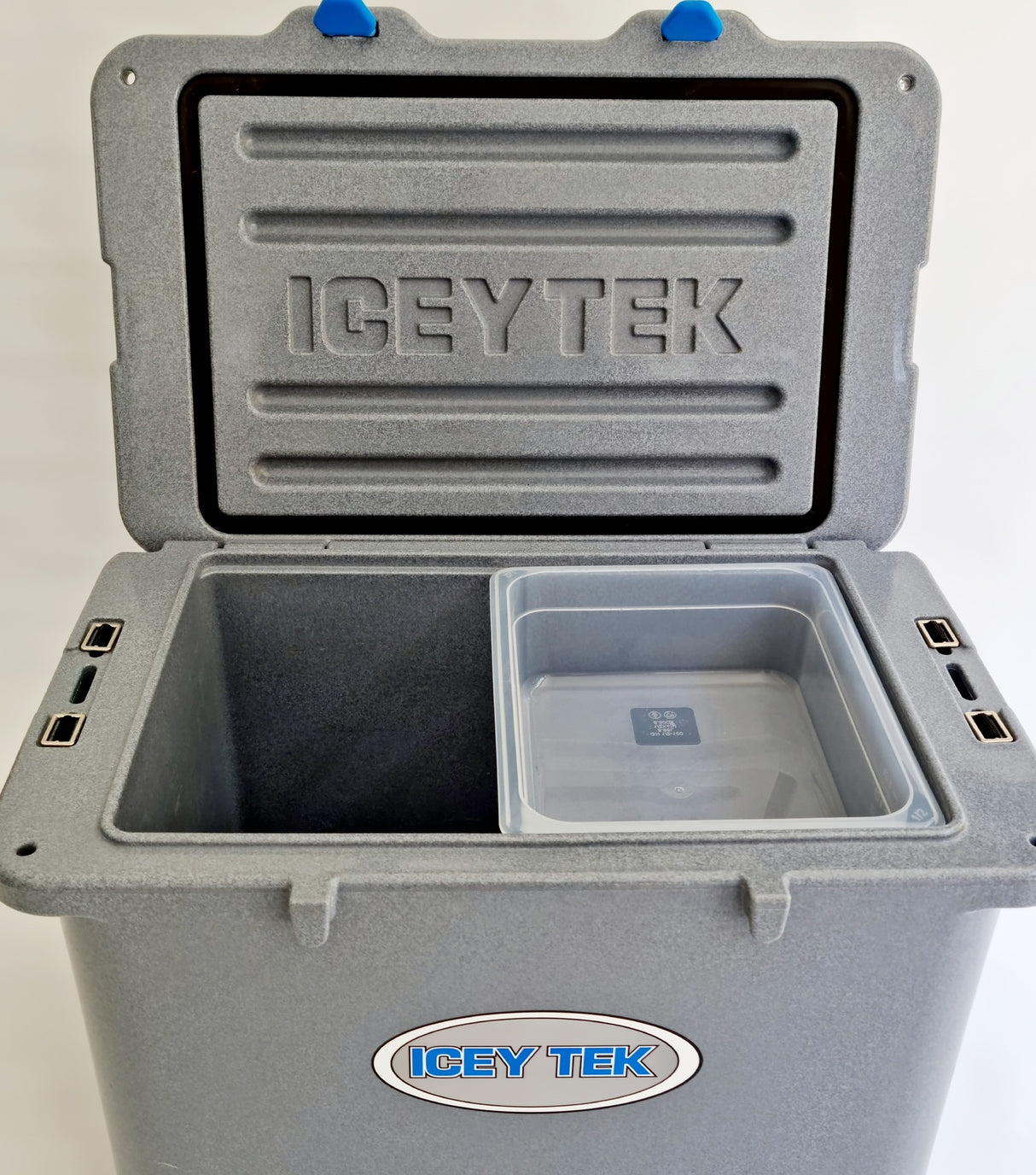 ICEY TEK 50L cooler basket insert — front view