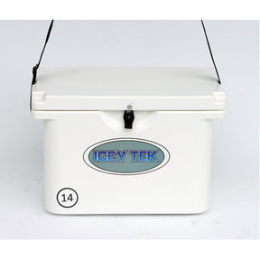 ICEY TEK 14L Scout Hard Cooler — white, full product view