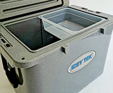 ICEY TEK 50L cooler basket insert — side view showing depth