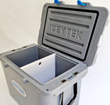 ICEY TEK 50L cooler divider and chopping board — side view