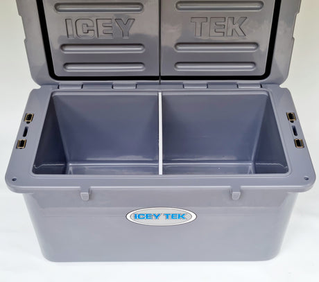 ICEY TEK 75L cooler divider and chopping board — front view