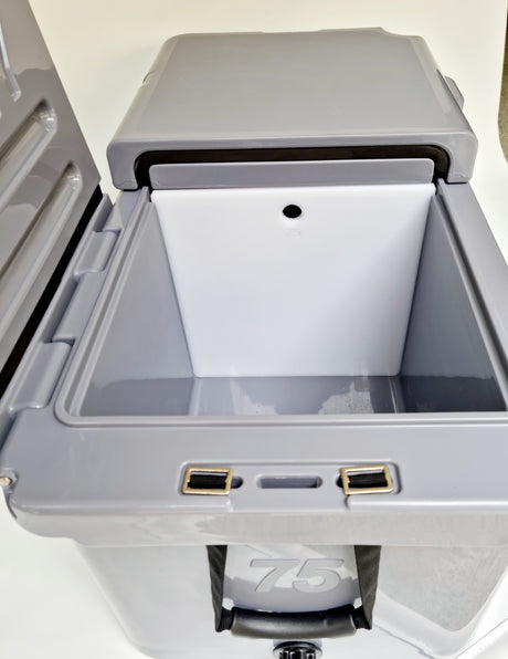  ICEY TEK 75L cooler divider and chopping board — side view